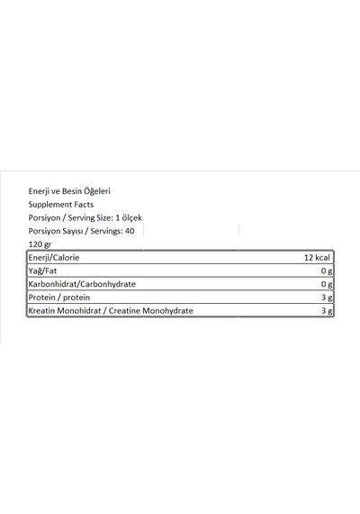 Conlast Creatıne 120g Aromasız