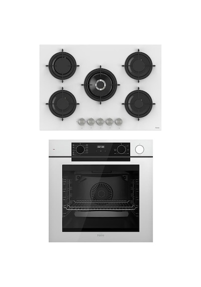 Ferre Steam Plus 75 Serisi QEP64CB-RS036 2li Cam Ankastre Set