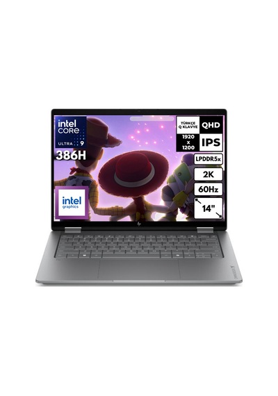 Hp Omnibook X Flip 14-KB0000NT D62BGEAHMF2  Ultra 9-386H 64 GB 1 TB SSD 14" W11H Dizüstü Bilgisayar