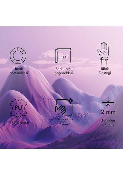 - Dörtgen Bilek Destekli Mouse Pad Konfor, Kaymaz Taban, Ergonomik, Yumuşak, Ev,ofis Mavi