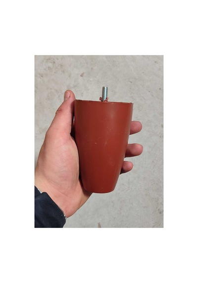 Klc Vidalı Oval Plastik 12 Cm Mobilya Dolap Kanepe Koltuk Baza Yükseltici Ayağı Ayakları Kahverengi Kahverengi