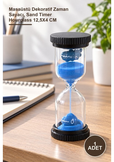1 Adet 10 Dakika Renkli Kum Saati Masaüstü Dekoratif Zaman Sayacı, Sand Timer Hourglass 12,5x4 Cm Diğer