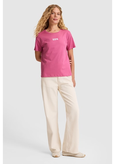 U.s. Polo Assn. Kadın Fuşya Tişört 50323530-vr023 Fusya
