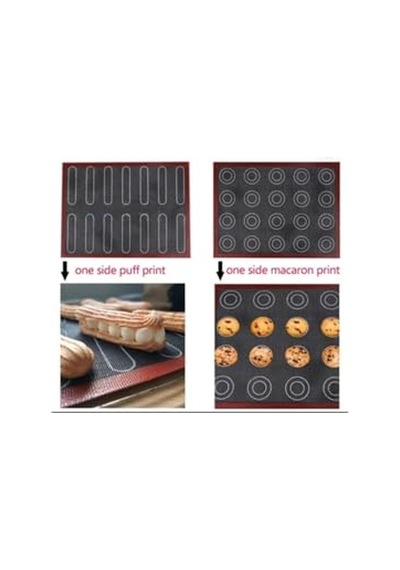 World Çift Taraflı Makaron Ve Ekler Silpatı 30x40cm Siyah