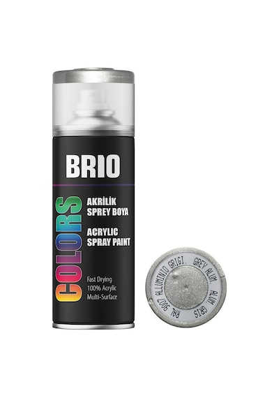 Brio Sprey Boya Akrilik Alüminyum Gri B9007 400 ML