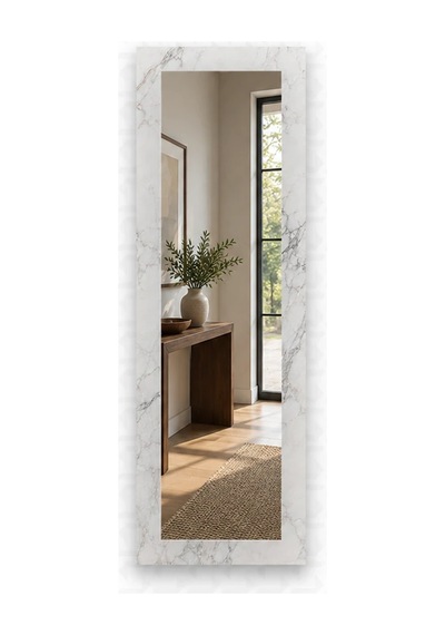 Nakkaş Dikey Panoramik Aynalı Dekoratif Cam Tablo - 36 X 110 Cm
