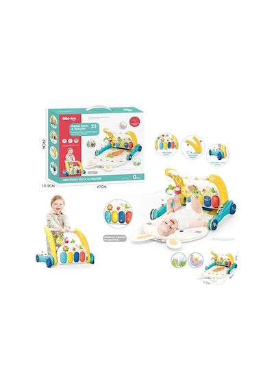 Piyanolu 2 In 1 Bebek Yürüteci Ve Oyun Halısı 2 Adet