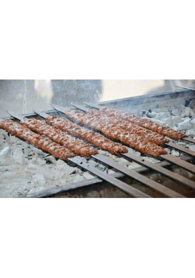Adana Kebap Kıyma Şişi 5 Adet Tavuk Kanat Şişi 60 Cm,5 Adet.silme Sac Kebap Kıyma Şişi 55 Cm,set 10 Parça
