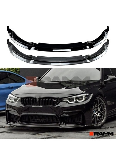 Bmw M3 M4 F80 F81 F82 F83 Ön Lip Parlak Siyah