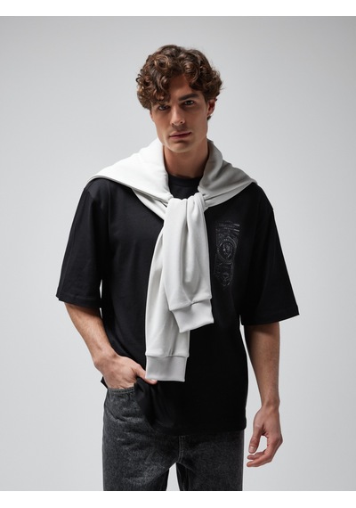 Gsstore X Midground Erkek Basic T-shirt E251228 Siyah