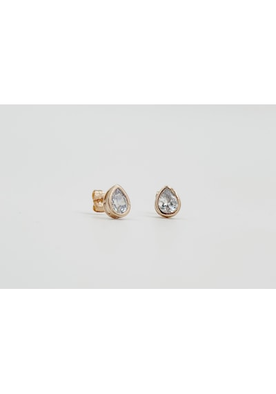 18k Rose Gold Plated Baisse Stud Küpe Gold