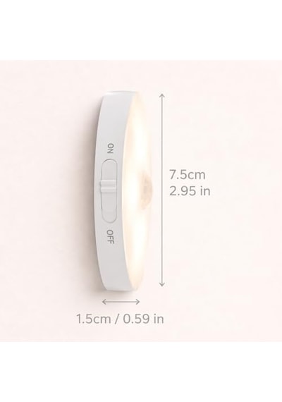 Amber Led Hareket Sensörlü Ledli Gece Lambası Şarj Edilebilir, Taşınabilir 4000k Günışığı 2 Adet