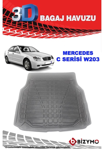 Mercedes C Serisi W203 2000-2007 3D Bagaj Havuzu Bizymo