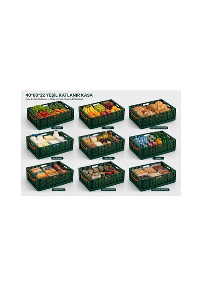 Yeşil Katlanır Kasa Plastik 40 60 22 Cm Camp