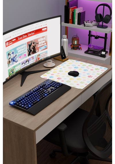 Pati Kaymaz Dikişli Kauçuk Oyuncu Mousepad V1 - 48x40 Xl Gaming Mouse Pad Fare Altlığı