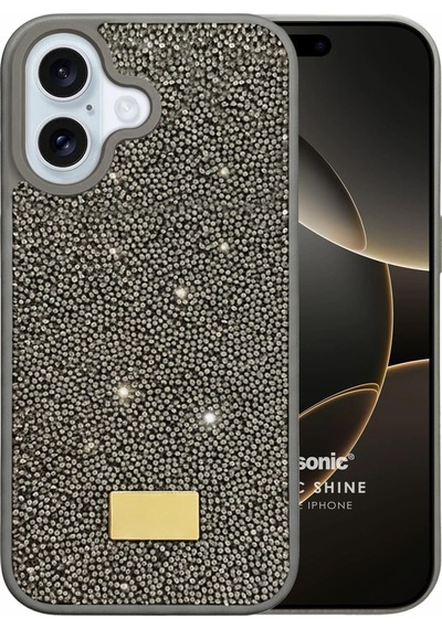 Microsonic Apple iPhone Uyumlu 17 Kılıf Cosmic Shine Koyu Gri -