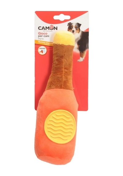 Camon Şişe Şeklinde Gıcırtılı Sesli Polyester Köpek Oyuncağı 29 Cm