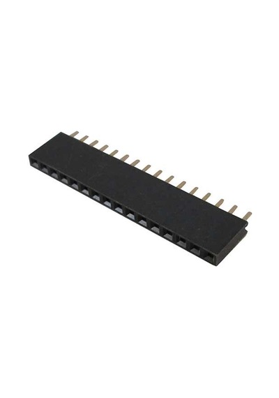 1x16 Dişi Header 16 Pin 180 Derece
