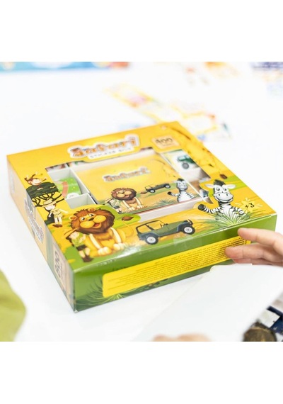 Safari Sticker Box - 800 Parça Hayvan Temalı Eğitici Çıkartma Origami - Defter Aktivite Seti