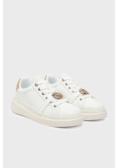 Guess Erizo Logolu Deri Sneaker Ayakkabı Flfezolea12 Kadın Ayakkabı Flfezo Lea12 Whıpl Beyaz-gold