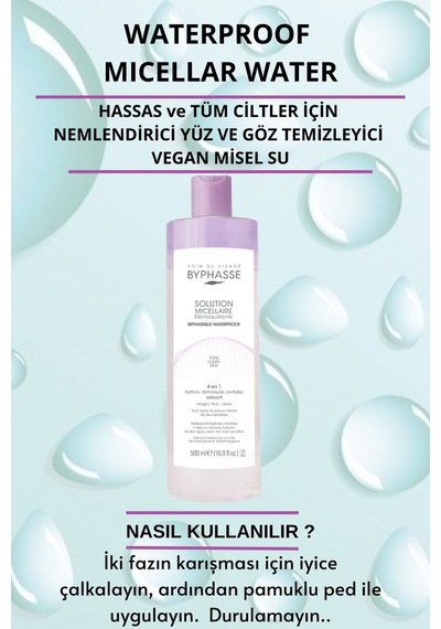 Byphasse Micellar Çift Fazlı Yüz Ve Makyaj Temizleyici Tüm Ciltler 500 ML