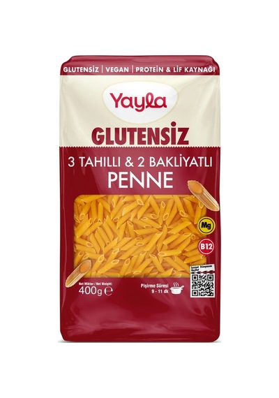 Glutensiz 3 Tahıllı Ve 2 Bakliyatlı Penne Makarna 400 G
