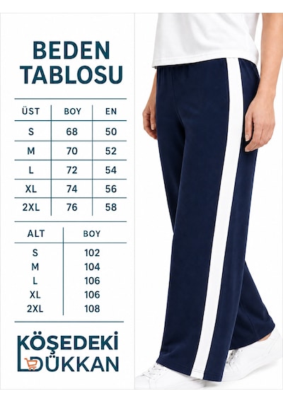 Köşedeki Dükkan Kadın Şerit Detaylı Kısa Kollu Premium Modal Alt Üst Eşofman Takımı - Antrasit