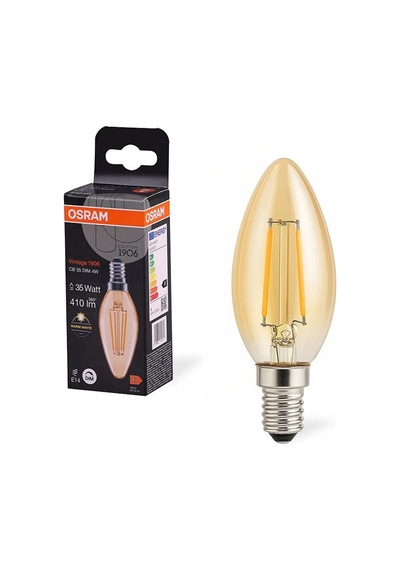 Osram Led 1906 Cb 35dım Fılament 4w 2700k 410lm E14 Duy Sarı Işık Ampul Dim Edilebilir