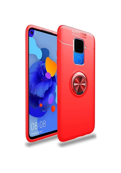Huawei Mate 30 Lite Kılıf Yüzüklü Magnetli Ravel Case