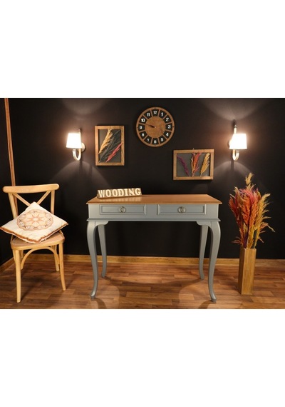 Wooding 100 Cm Çekmeceli Masif Gri Naturel Dresuar (548587869) Gri