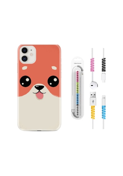 Apple Uyumlu iPhone 11 Kılıf Kablo Koruyuculu Sevimli Köpek 1731