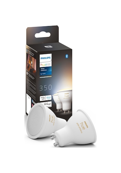 Philips HueWA 4.3W GU10 Akıllı Spot Ampul 2'li Ekopaket - Beyaz Ambiyans