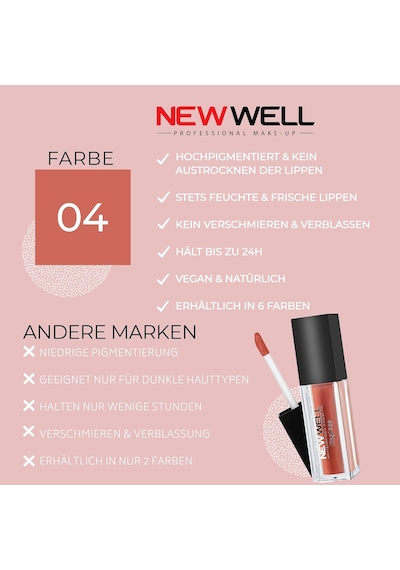 Liquid Matte Lipgloss 04 Çok Renkli