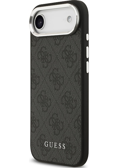 Apple Uyumlu iPhone 17 Air Kılıf Guess Lisanslı M-safe Özellikli 4g Klasik Yazı Logolu Kapak Siyah Siyah