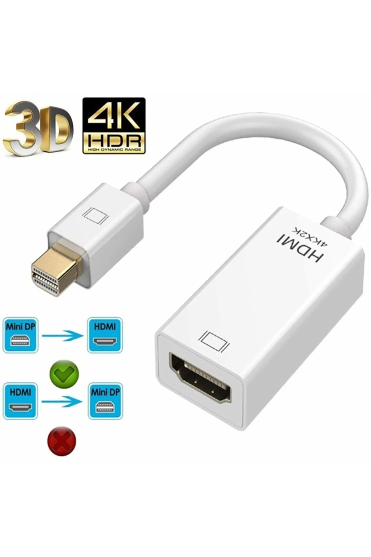 Mini Displayport To Hdmı Adapter 4k Yüksek Hız 4kx2k Mini Displayport Thunderbolt To Hdmı Çevirici 001