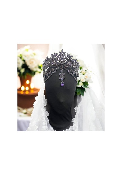 Alınlıklı Gelin,kına,nişan,söz,after,bride,party Taç Mor - 729058635 Mor