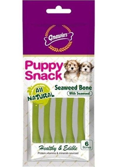 Gnawlers Seaweed Bone Deniz Yosunlu Yavru Köpek Ödül Kemiği 6'lı 40 Gr