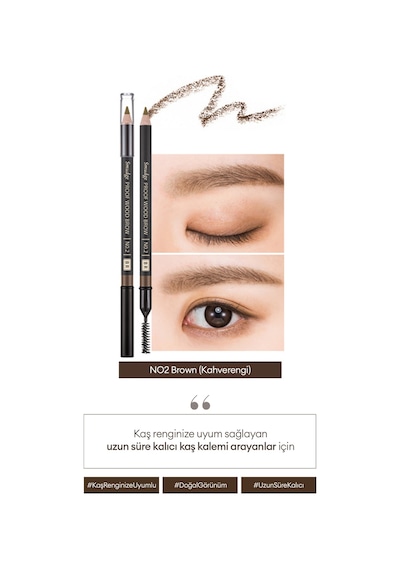Missha Smudge Proof Wood Brow Bulaşmayan Kalıcı Doğal Kaş Kalemi Brown