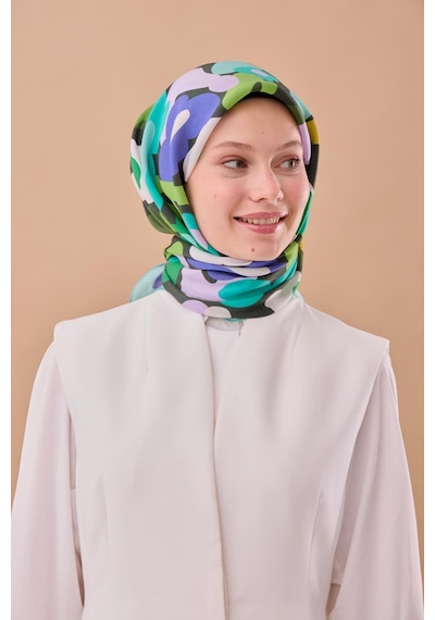 Silk Home Aura Eşarp 140003-05 Turkuaz, Violet, Koyu Yeşil, Fıstık Yeşili, Lila