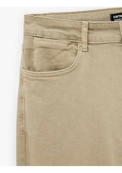 Koton Pamuklu Normal Bel Cepli Tapered Fit Jean Pantolon - Joe Jean Taş 7wam40162nd