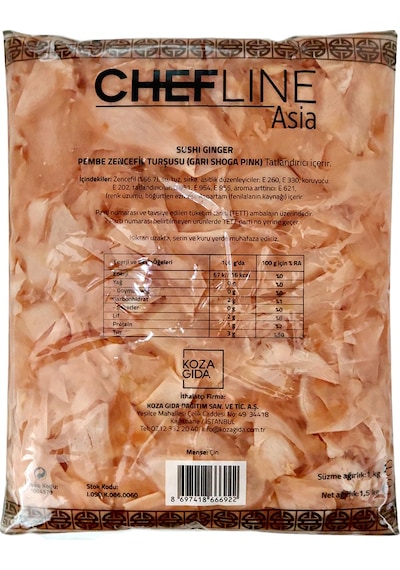 Chefline Asia Pembe Zencefil Turşusu 1500 G