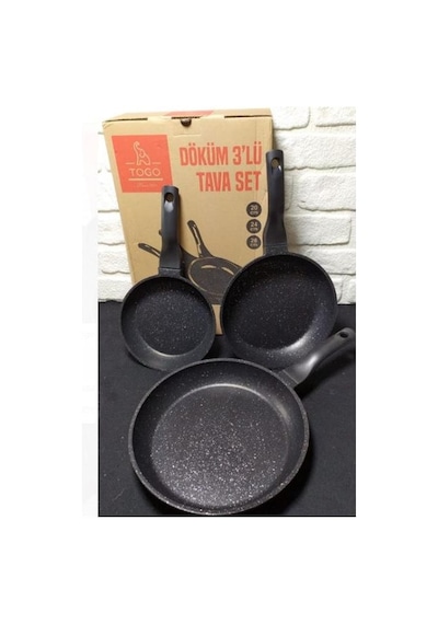Togo 3 Lü Döküm Tava Set