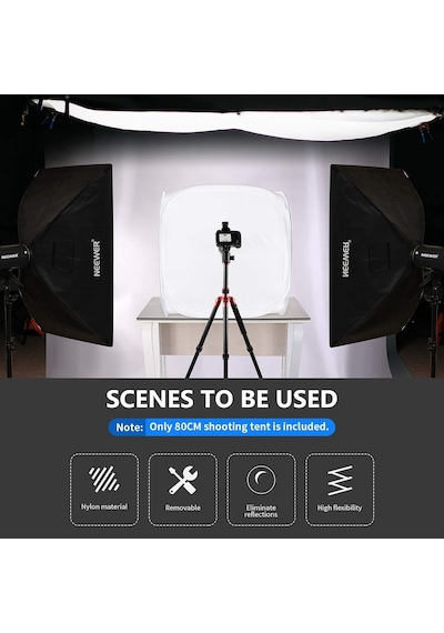24in X 24in / 60 Cm X 60 Cm X 60 Cm Fotoğraf Stüdyosu Kayıt Çadırı Işık Küpü Difüzör