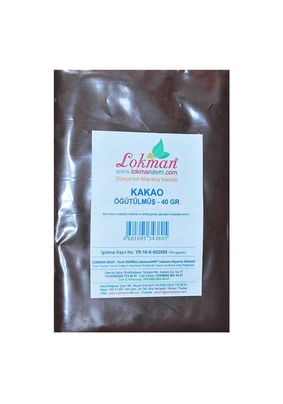 1. Sınıf Öğütülmüş Kakao Tozu 40 Gr Paket