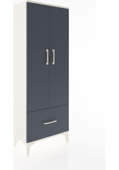 Arges Dolap 4 Raflı Tek Çekmeceli 2 Kapaklı 60x30x163 Aytaşı-... Aytaşı