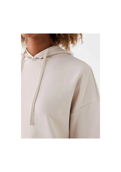 LC Waikiki Xsıdebej Düz Oversize Kadın Kalın Hoodie Beıge