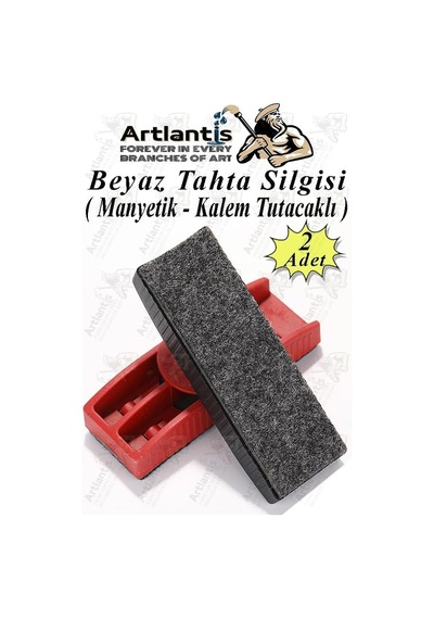 Yazı Tahta Silgisi Plastik Mıknatıslı 2 Adet Beyaz Yazı Tahtası Silgisi Manyetik Kaliteli Keçe Uçlu Silgi Okul S