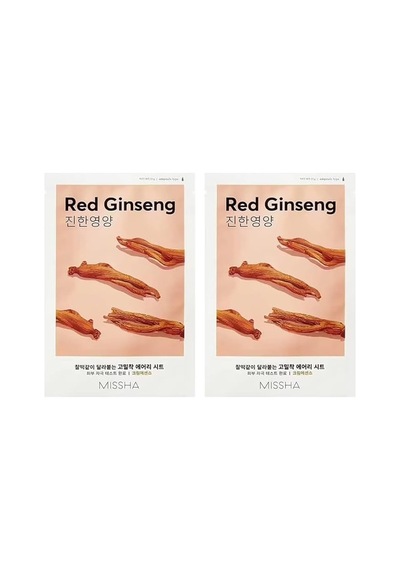 Kırmızı Ginseng Özlü Canlı Görünüm Sağlayan Yaprak Maske 1ad Airy Fit Sheet Mask Red Ginseng 2li Paket