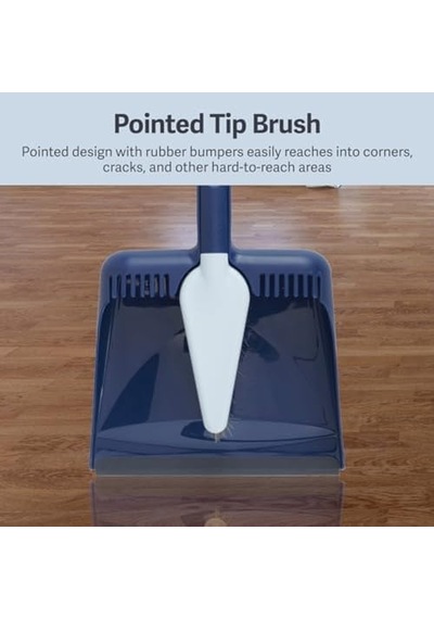 Casabella Wayclean Elde Taşınabilir Açılı, Orta, Grey Dustpan Ve Fırça Seti, Green Ve Taupe
