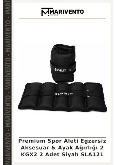 Premium Spor Aleti Egzersiz Aksesuar & Ayak Ağırlığı 2 Kgx2 2 Adet Siyah Sla121